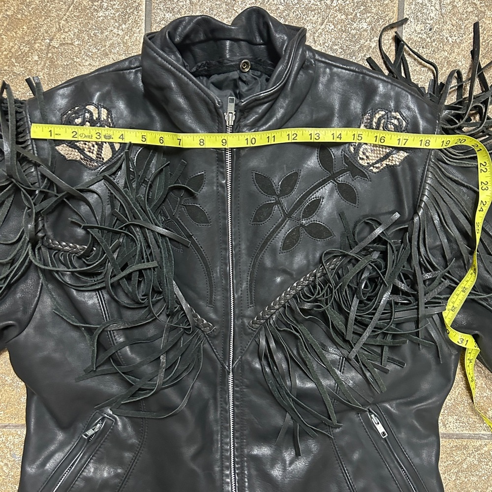 Vintage Leather Fringe Jacket - Picture 13 of 14